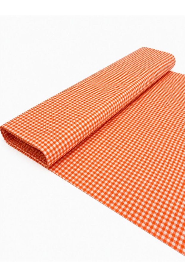 100% Cotton Patterned Poplin Fabric - Checkered - (50×170cm)