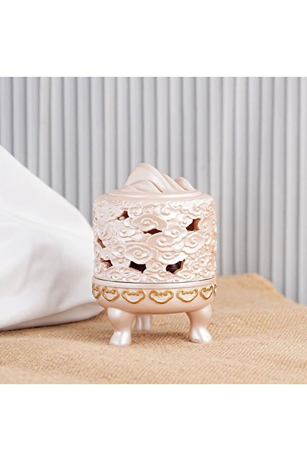 Elegant Arabian Style Oud Burner with Beautiful Decorative Floral Design