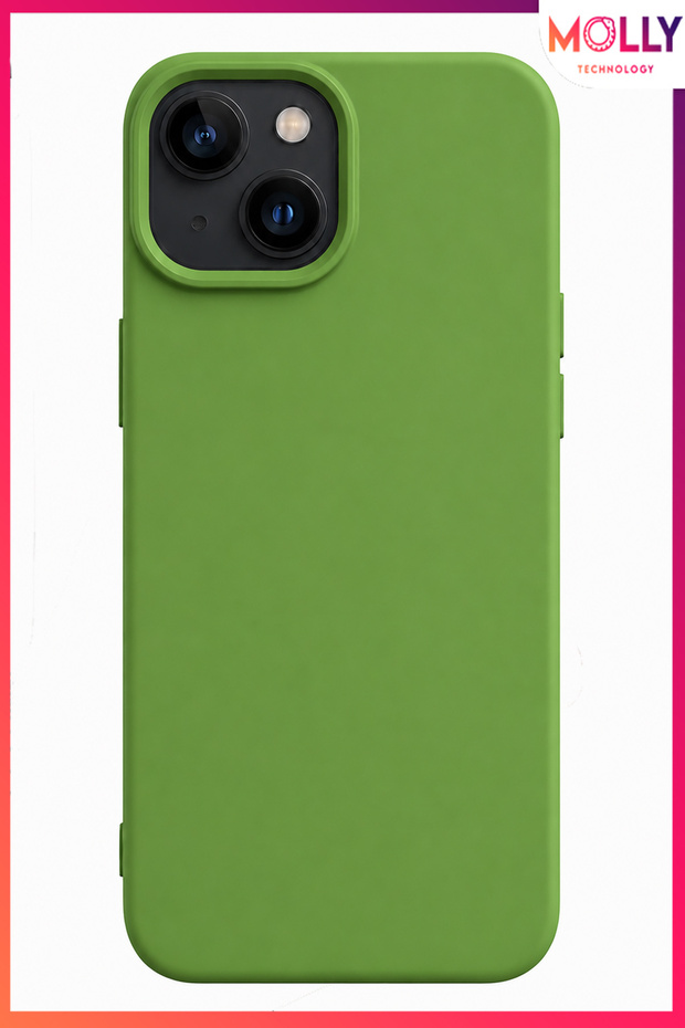 Pistachio Green Liquid Velvet Matte Silicone Case for iPhone 15