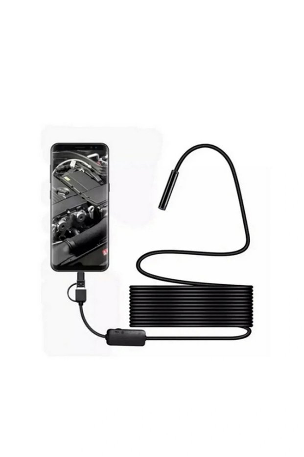Endoscope Snake Video Camera 10 Meters 7 mm Hard Cable with Leds