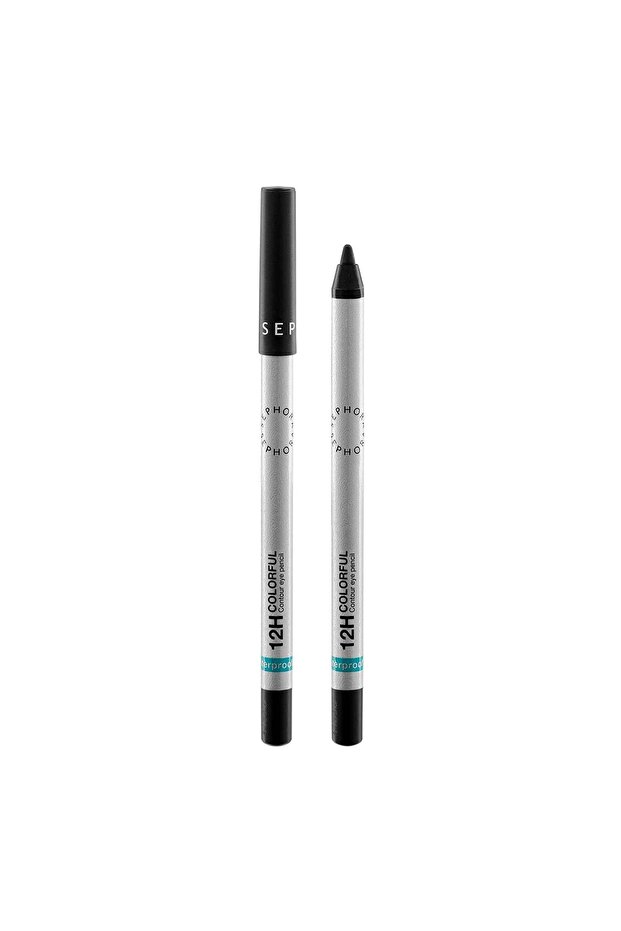 12 Hour Long-Lasting Eye Contour Pencil - Waterproof Eye Pencil - 01 Black Lace (1.30 g)