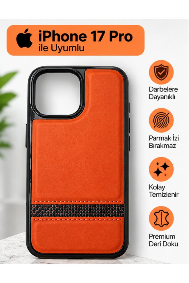 Apple 17 Pro Compatible Luminous Phosphorescent Leather Case