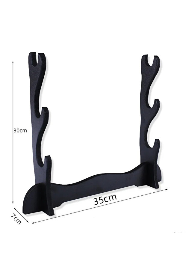 3-Layers-Wooden-35cm 3-layer Katana Shelf Wooden Sword Rack Support Display Stand Floor Japanese Kat