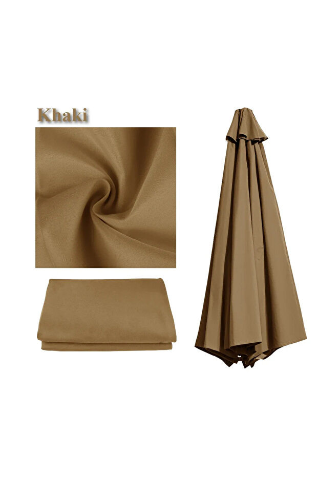 3M for 6 ribs Khaki 2/2.5/2.7/3M Waterproof Replacement Parasol Canopy 6/8Ribs Sun Umbrella Replacem
