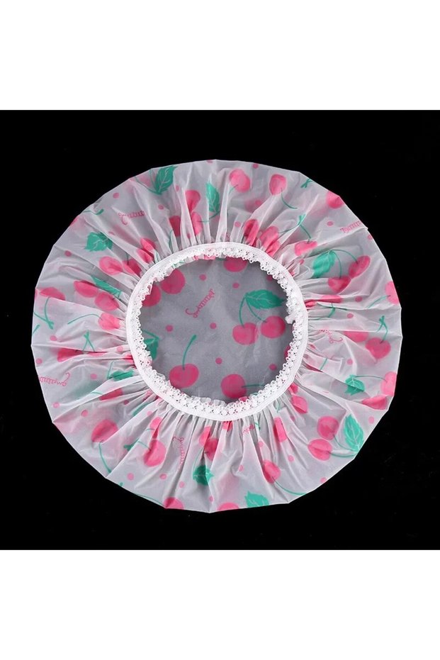 Pink 1pc/lot Waterproof Bath Hat Thickened Waterproof and Oil Fume Cap Women Spa Hair Salon Supplies