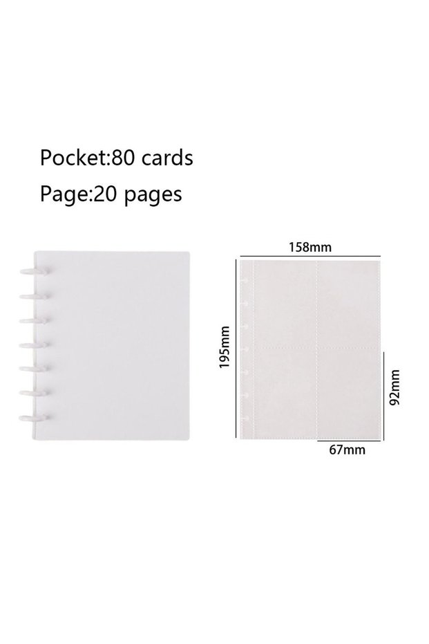 White-80 New Multi-pockets Photo Album Kpop Storage photo Photocard Holder 3 Inch Picture Case Star