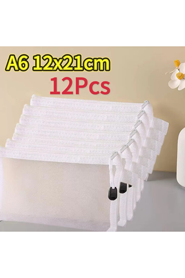 white 12pcs S New Puzzle Storage Bag Children's Building Blocks Small Toys Special Sorting Bags Tran