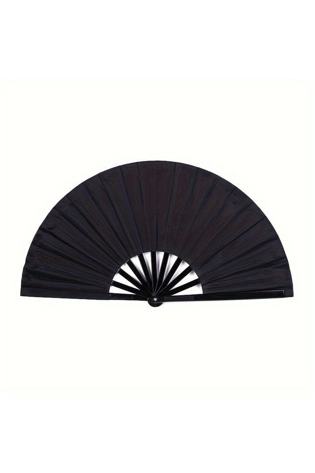 Black 10 Inch Folding Fan Hand Silk Cloth DIY Chinese Folding Fan Wooden Bamboo Antiquity Fold Fans