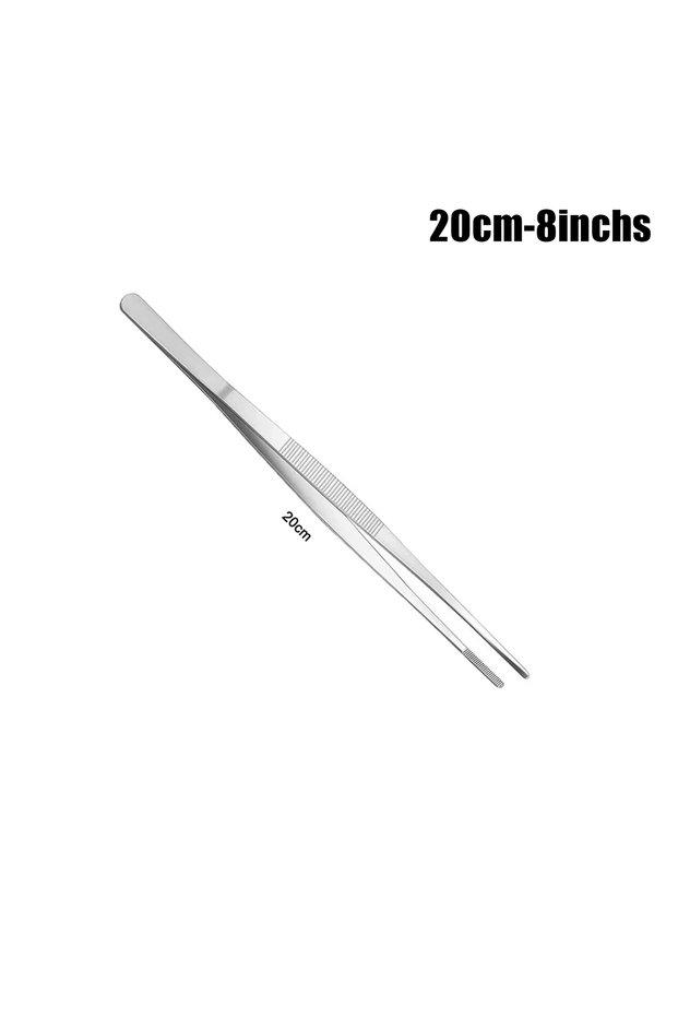 20cm-8inchs 8"/12" Stainless Kitchen Tweezer Multifuctional Baking Cooking Pincette Precision Serrat