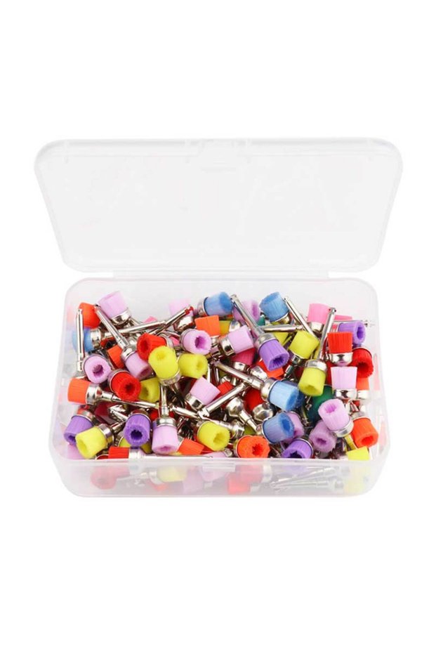 Cup (100pcs) 100pcs Dental Nylon Polishing Brushes Bowl Shape Colorful Dental Prophy Brush Prophylax
