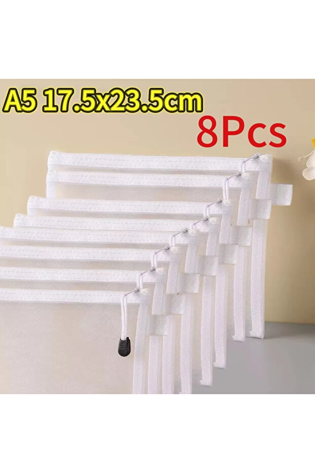 white 8pcs M New Puzzle Storage Bag Children's Building Blocks Small Toys Special Sorting Bags Trans