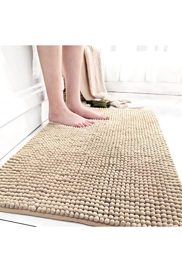 40cm x 60cm 05 apricot Super plush Microfiber anti-skid soft bathroom carpet, water absorbent machin