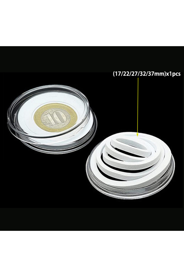 A 46mm x10pcs 10-100pcs 21/23/25--45mm Coinning Capsules Storage Box Clear Plastic Coinning Cases Ho