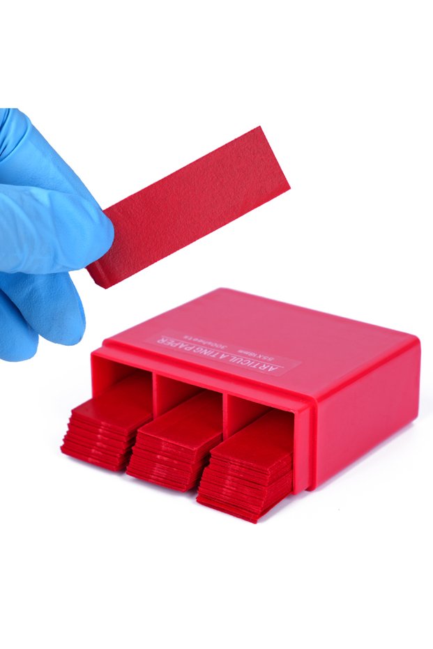 Red 300pcs 300 Sheets Dental Bite Paper Disposable Dentist Blue/Red Double-Sided Bite Strip Oral Tee