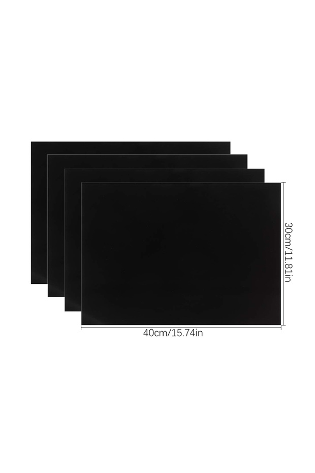 40x33cm 4pcs Oven Liners for Bottom of Electric Gas Oven Reusable Non-Stick Teflon Protector Mat Hea