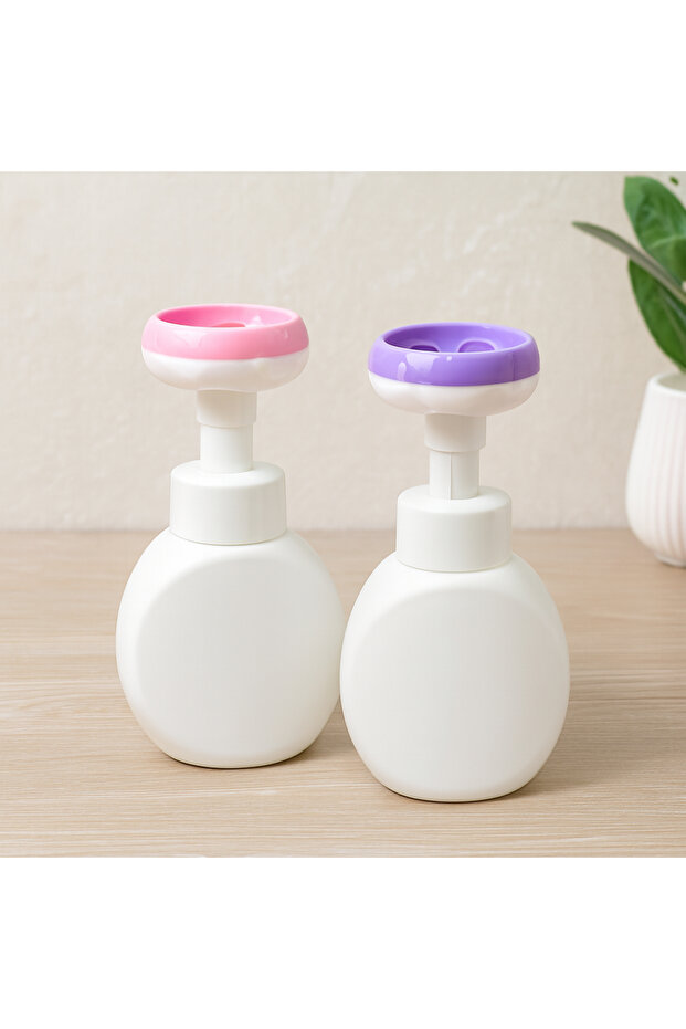 Foam Soap Dispenser with Top Push Button, Flower Shaped