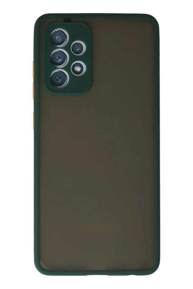 Samsung Galaxy A72 Compatible Case Montreal Silicone Cover - Dark Green