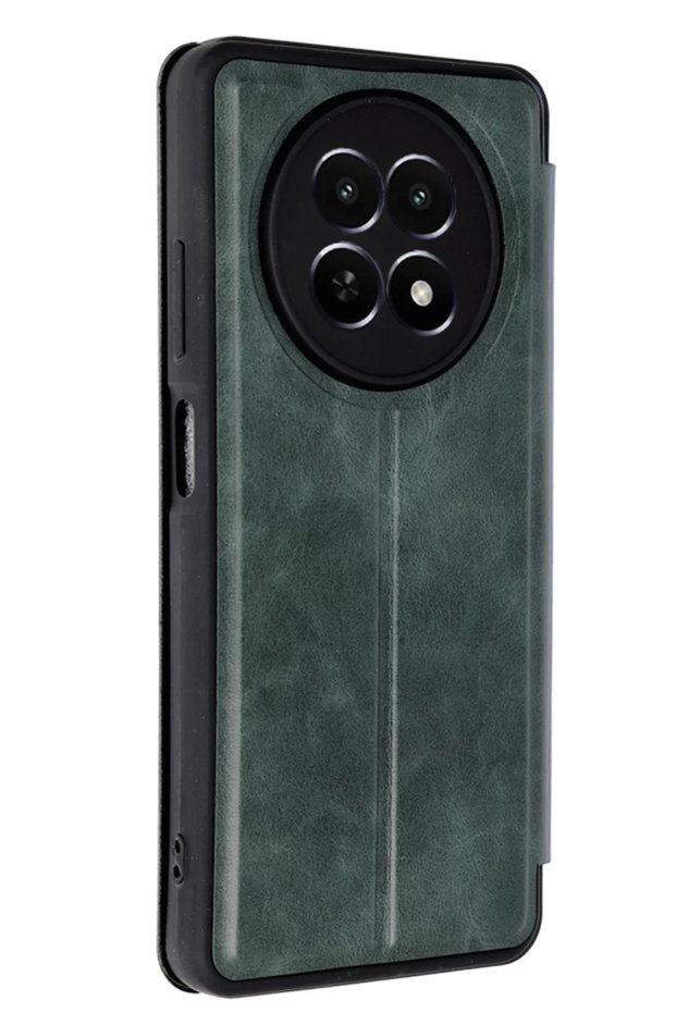 Realme 12 5g Compatible Case Flip Cover - Dark Green