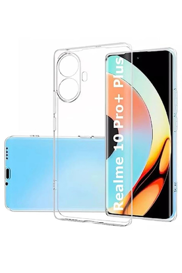 حافظة متوافقة مع هاتف Realme 10 Pro Plus 5G من السيليكون الشفاف الفاخر
