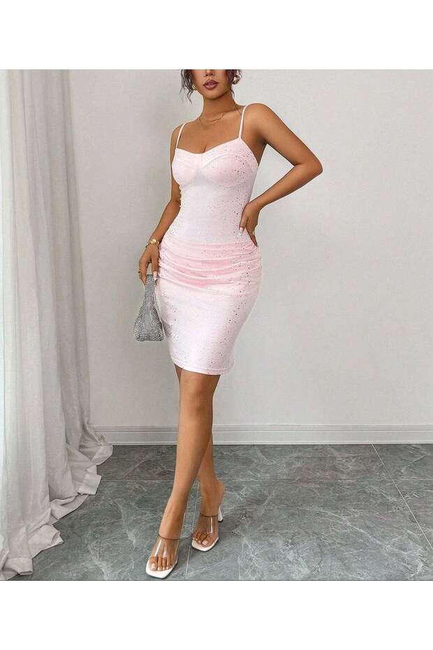 Rochie mini, roz - L