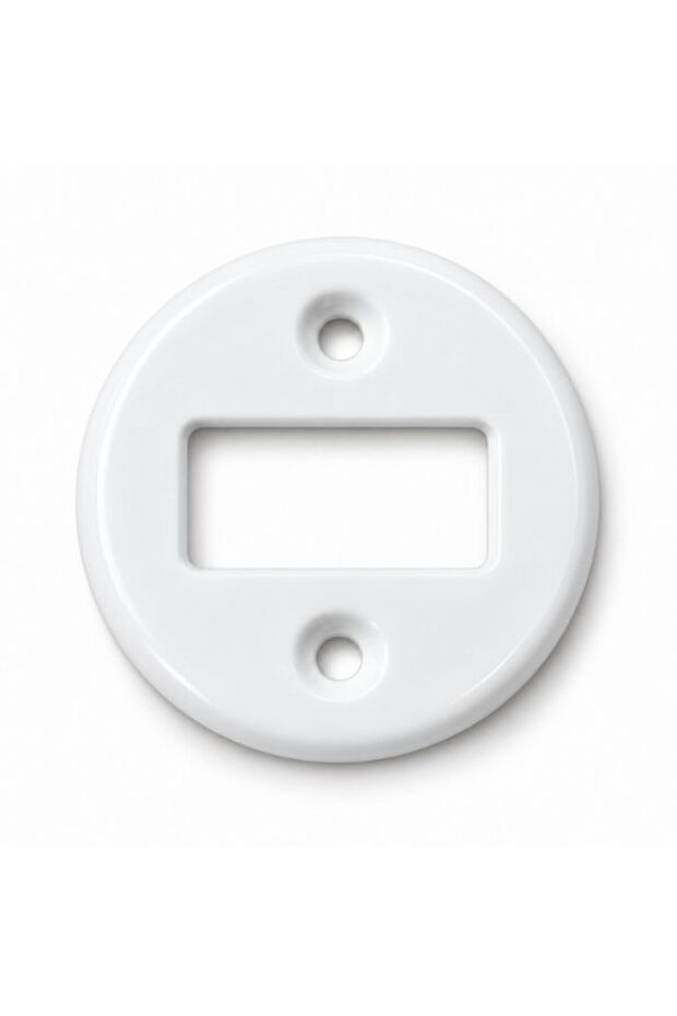 Dual Circuit Switch White Ceramic Faceplate – Durable Decorative Cover