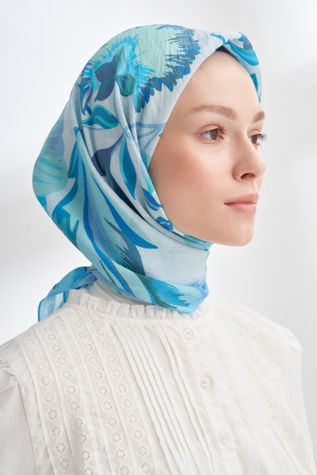 Roselle Desen the Tencel Edit Scarf - T. Blue