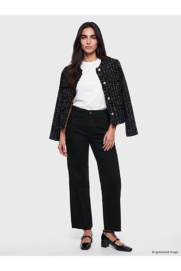 Black Wideleg Women's Jeans