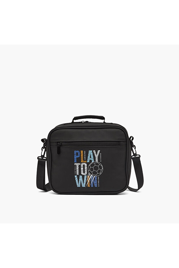 Football Print Lunch Bag for Boys 8-13 Years with Insulation