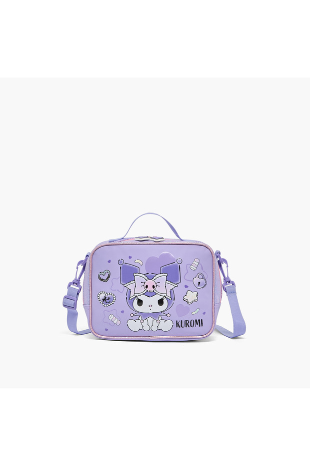 Kuromi Print Lunch Bag for Girls 5-8 Years with Detachable Strap
