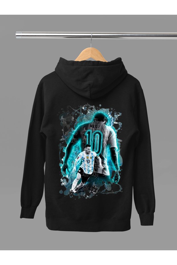 Lionel Messi Printed 3-Yarn Quality Soft Texture Hooded Children's Sweatshirt