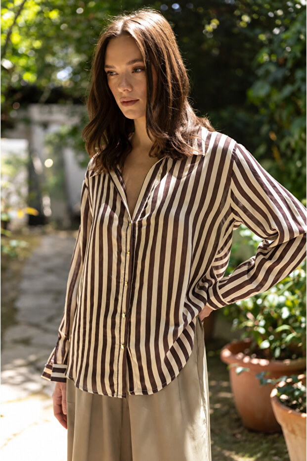 Plum Striped Shirt - 2Y4966