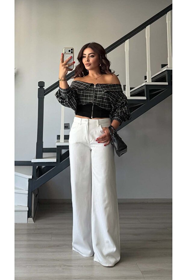 White Draped Tencel Trousers