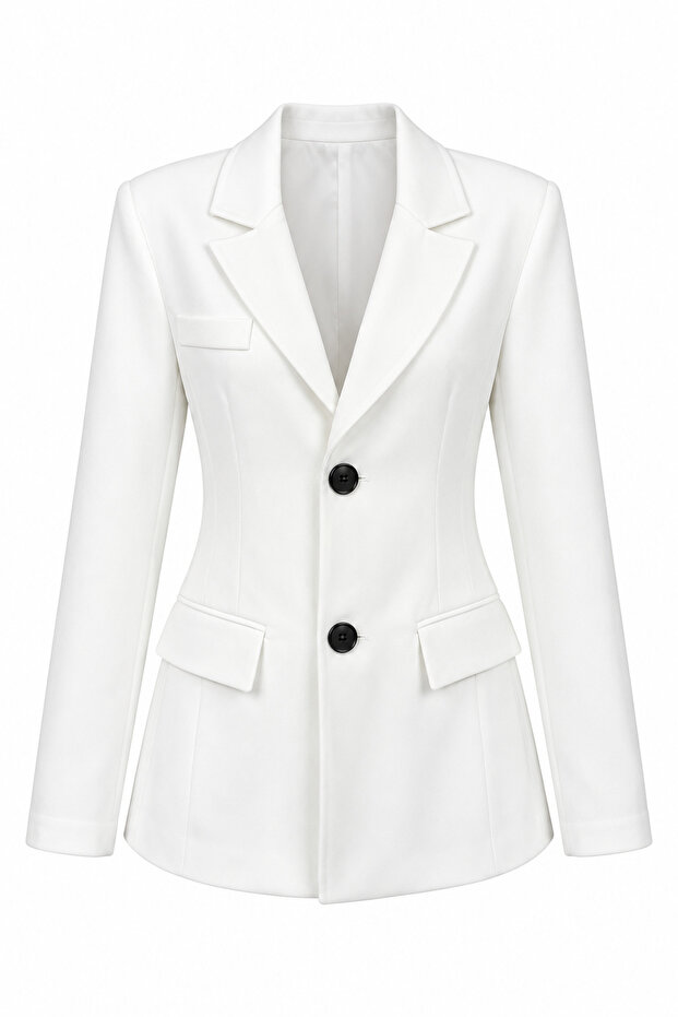 White Jacket Mini Skirt Double Set