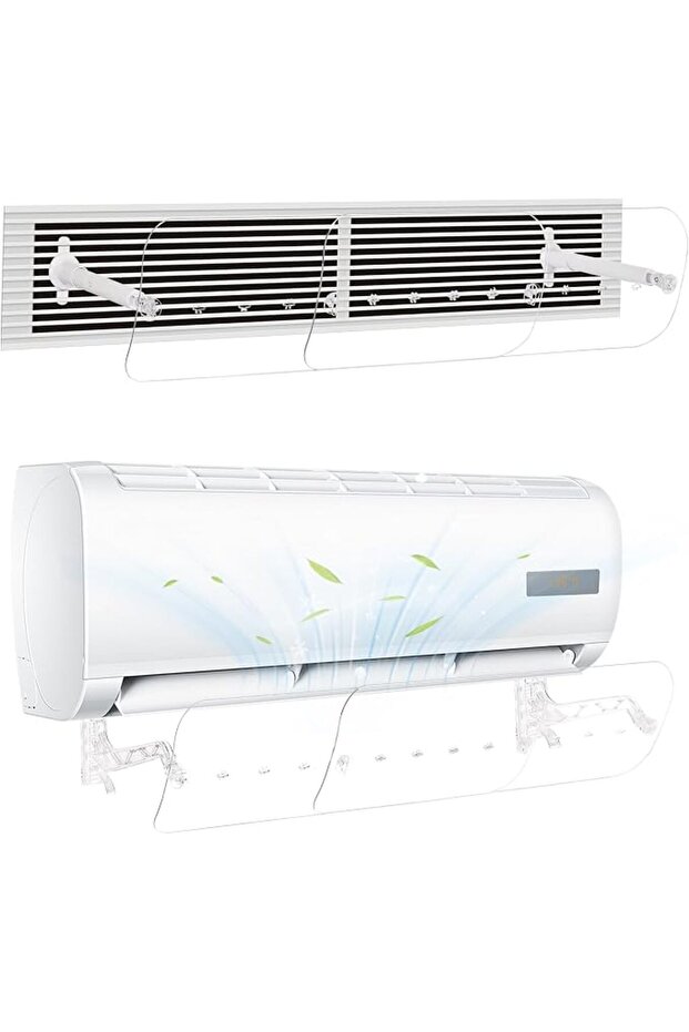 Central Air Deflector, حاجز مكيف سبليت, Split Air Conditioner Deflector Adjustable Size Clear Centra