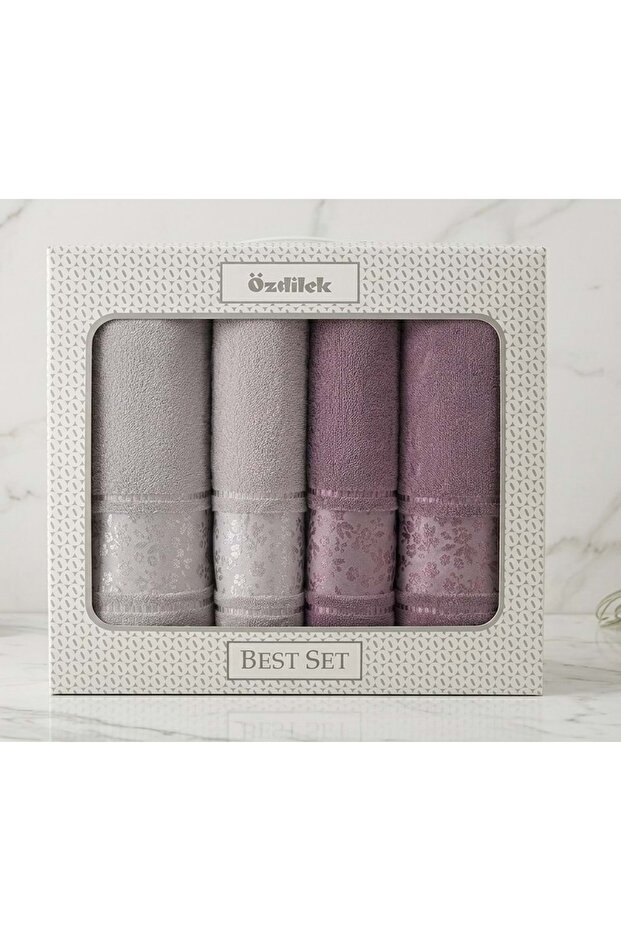 Best Hamam Set, Bath Towel Set-Camellia Gray Plum