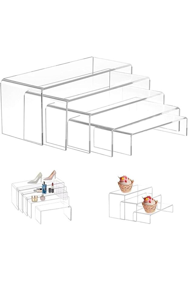 Acrylic Shelf for Perfume Organizer, 5 Tier Rectangular Shelves, Cologne Organizer Tiered R