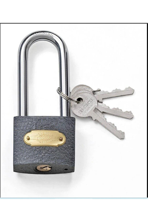 32mm Padlock Long Size - Hook Padlock - Gray Cast Iron