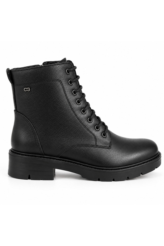 Riva Black Genuine Leather Women's Boots