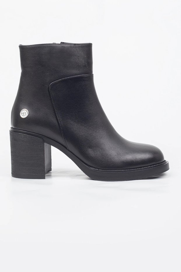 Mammamia Genuine Leather Heeled Boots