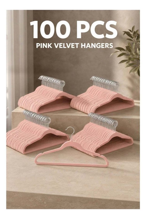 100-Pack Velvet Hangers, Non-Slip Slim Clothes Hangers with 360° Swivel Hooks, Shoulder Notches & Trouser Bar for Shirts, Dresses, Jackets and Pants