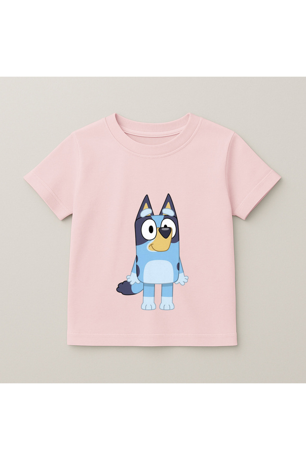 Bluey Printed Children's T-Shirt 100% Cotton Pink