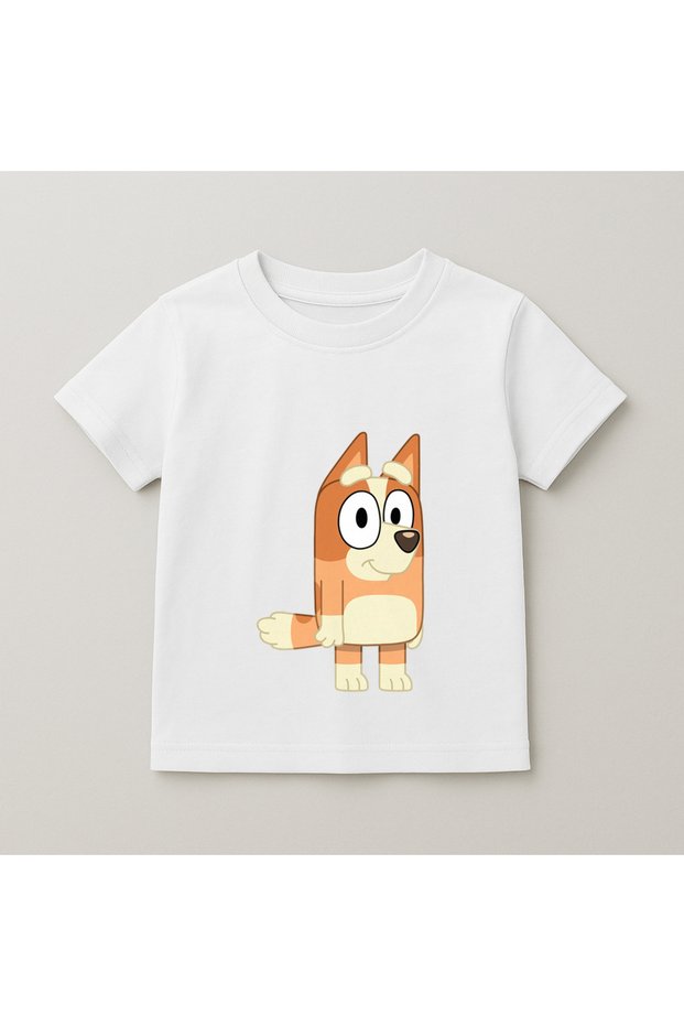 Bluey Bingo Printed Kids T-Shirt 100% Cotton White