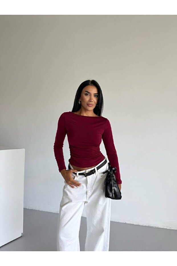 Slim Fit Basic Plain Blouse