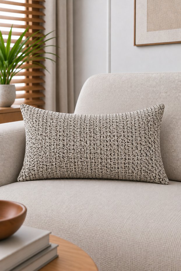 1-Piece Melina Throw Pillow Cover with Zipper Modern Decorative Throw Pillow Cover Brown