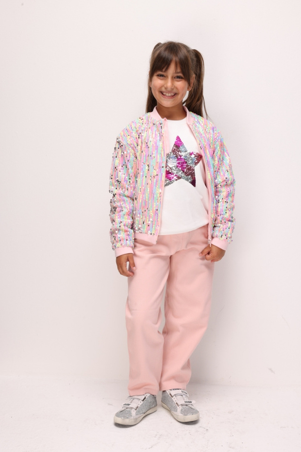 Pink Girls' Gabardine Trousers - Prunella
