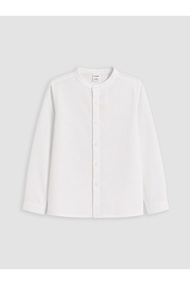 Two Mt Shop Quality White Plain Boys' Shirt