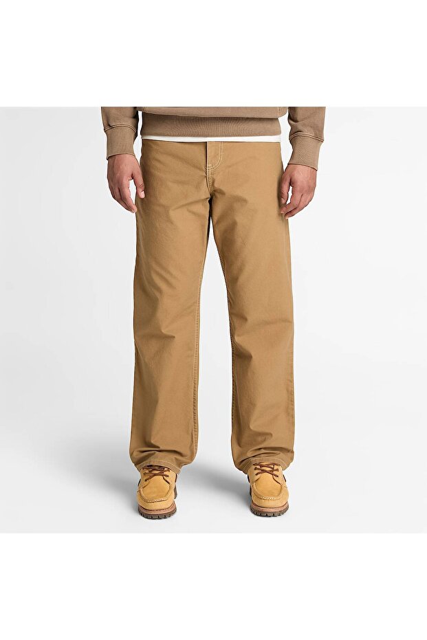 Rindge Oxford Carpenter Pants Men's Light Brown Trousers