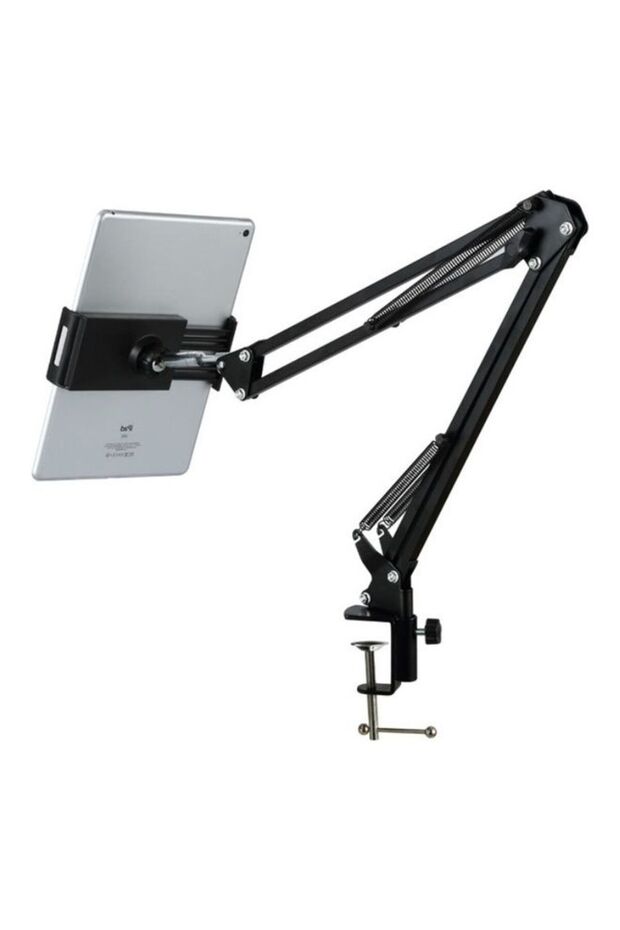 Multi-Angle 360° Rotating Tablet Holder – Black, Universal Fit