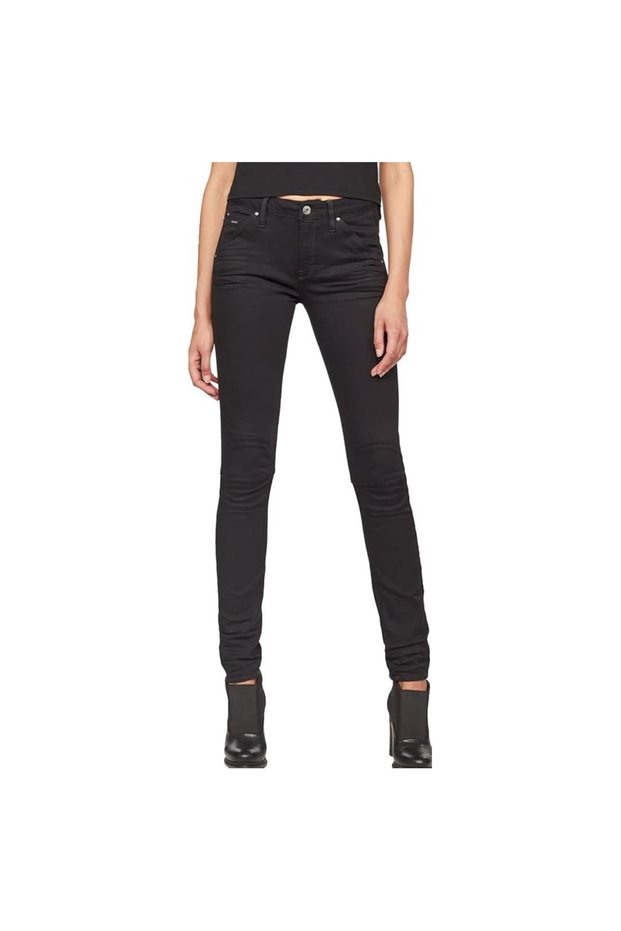 Ita Black Superstretch Pants for Women - 5622 Mid Skinny