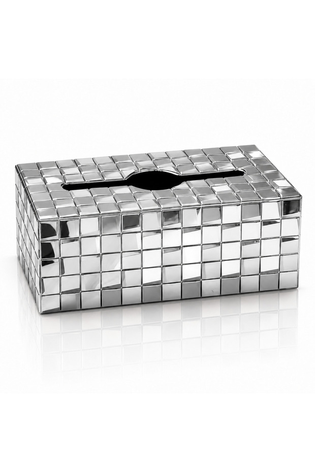 Mosaic Patterned Napkin Holder – Decorative Mirrored Napkin Box